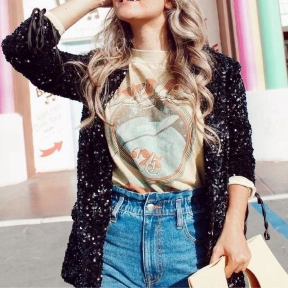 **Reserved**Kensie Sequin Blazer Jacket and Guess top